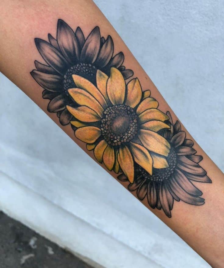 135+ Sunflower tattoo ideas: A reminder of joyful energy with you wherever you go