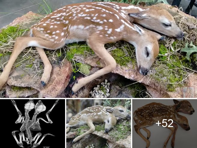 In the forest, a rare two-headed deer was found. – AmazingUnitedState.Com