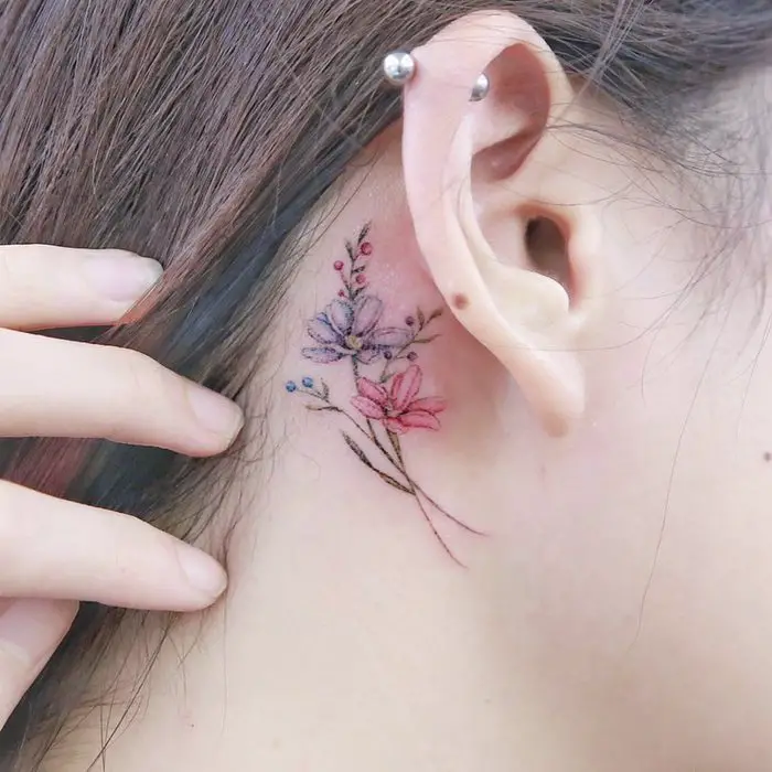 30 Subtle and delicate pastel tattoos