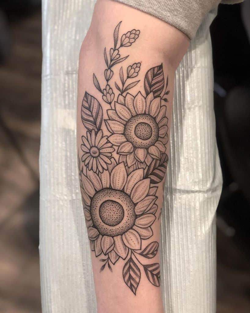 135+ Sunflower tattoo ideas: A reminder of joyful energy with you wherever you go