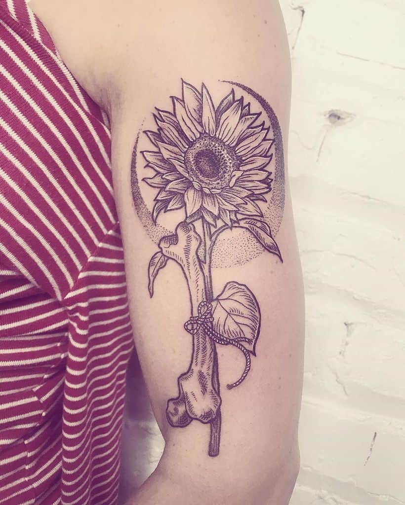 135+ Sunflower tattoo ideas: A reminder of joyful energy with you wherever you go