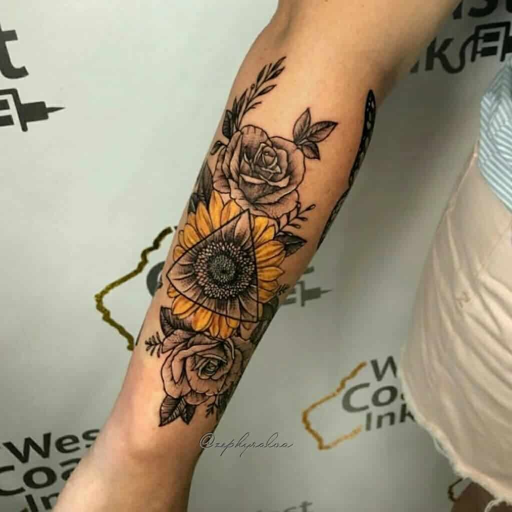 135+ Sunflower tattoo ideas: A reminder of joyful energy with you wherever you go