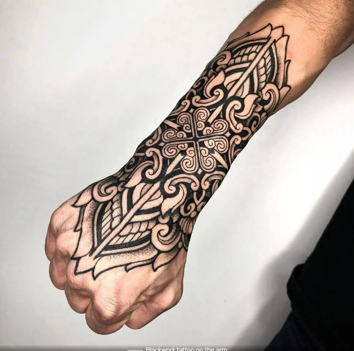 20 Striking Blackwork Tattoos For Both Men And Women.