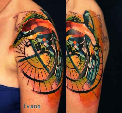 Unleashing The Artistic Brilliance Of Watercolor Tattoos With Ivana Belakova.