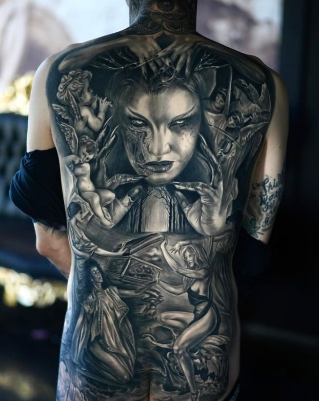 Exploring Yesy Tattoo'S Unique Approach To Black And Gray Tattooing Through Realistic Portraiture And Surrealism.