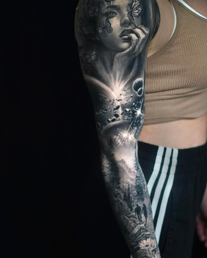 Exploring Yesy Tattoo'S Unique Approach To Black And Gray Tattooing Through Realistic Portraiture And Surrealism.