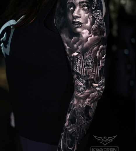 Exploring Yesy Tattoo'S Unique Approach To Black And Gray Tattooing Through Realistic Portraiture And Surrealism.