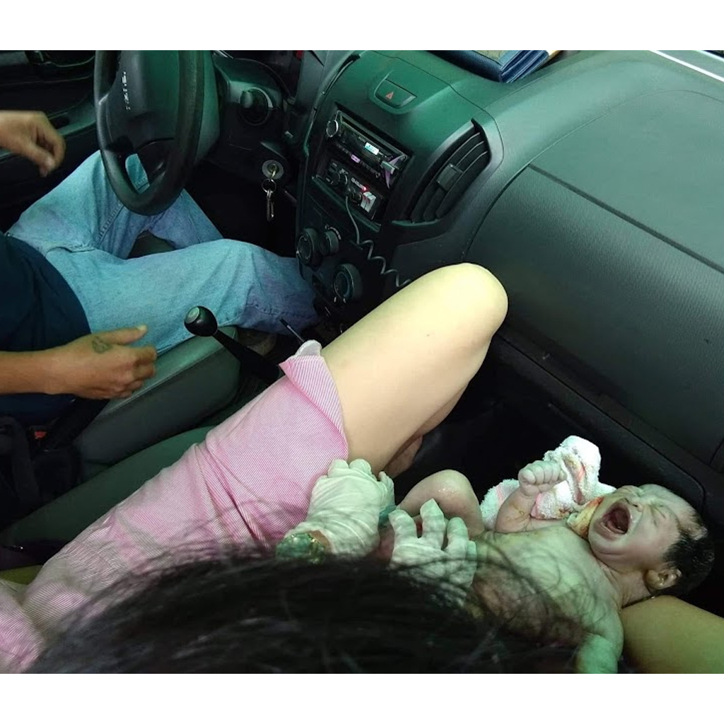 Police assist in the delivery of a baby