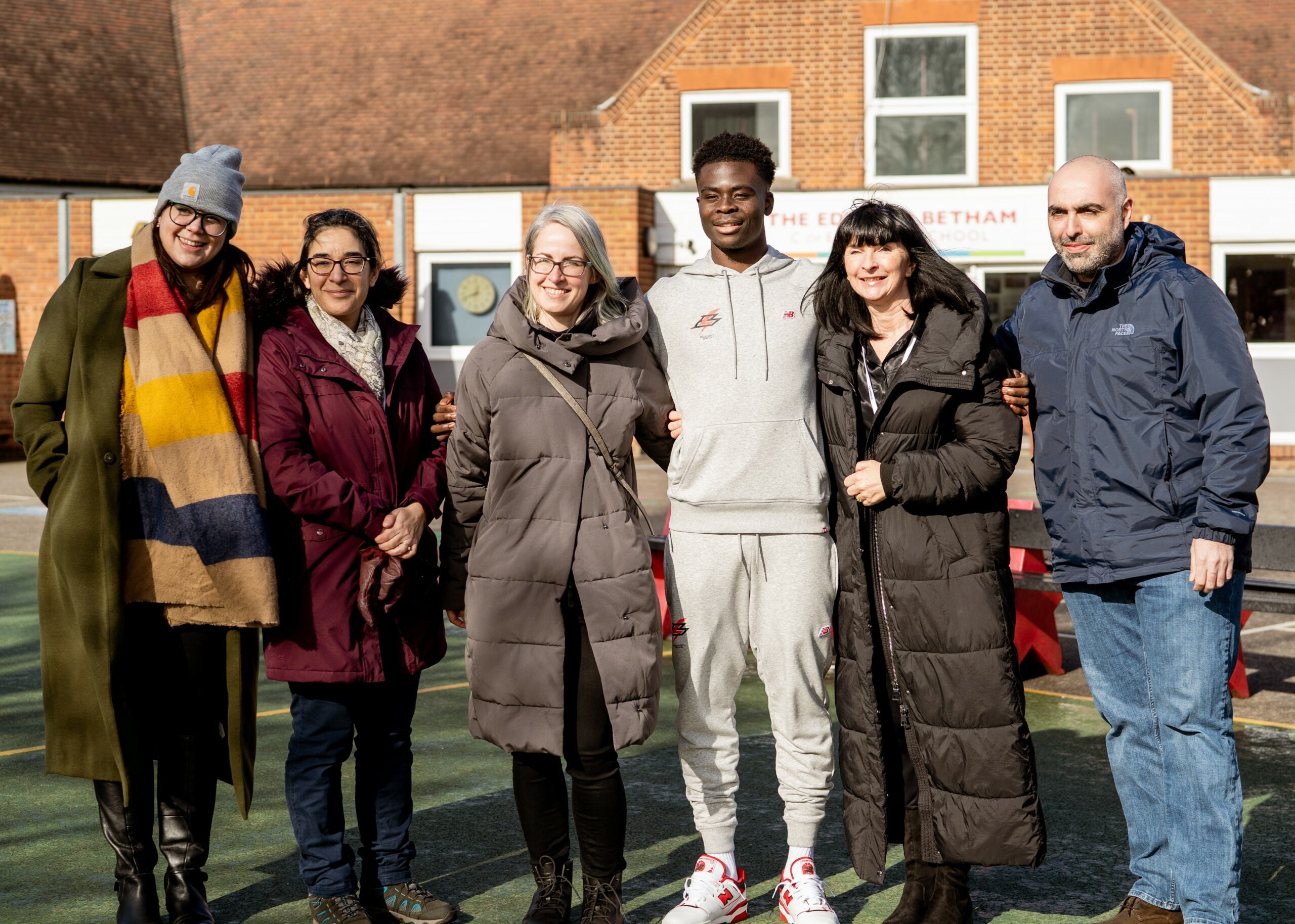 Bukayo Saka former pupil of The Edward Betham School makes a return visit