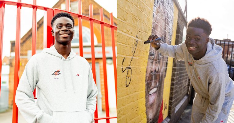 Bukayo Saka former pupil of The Edward Betham School makes a return visit