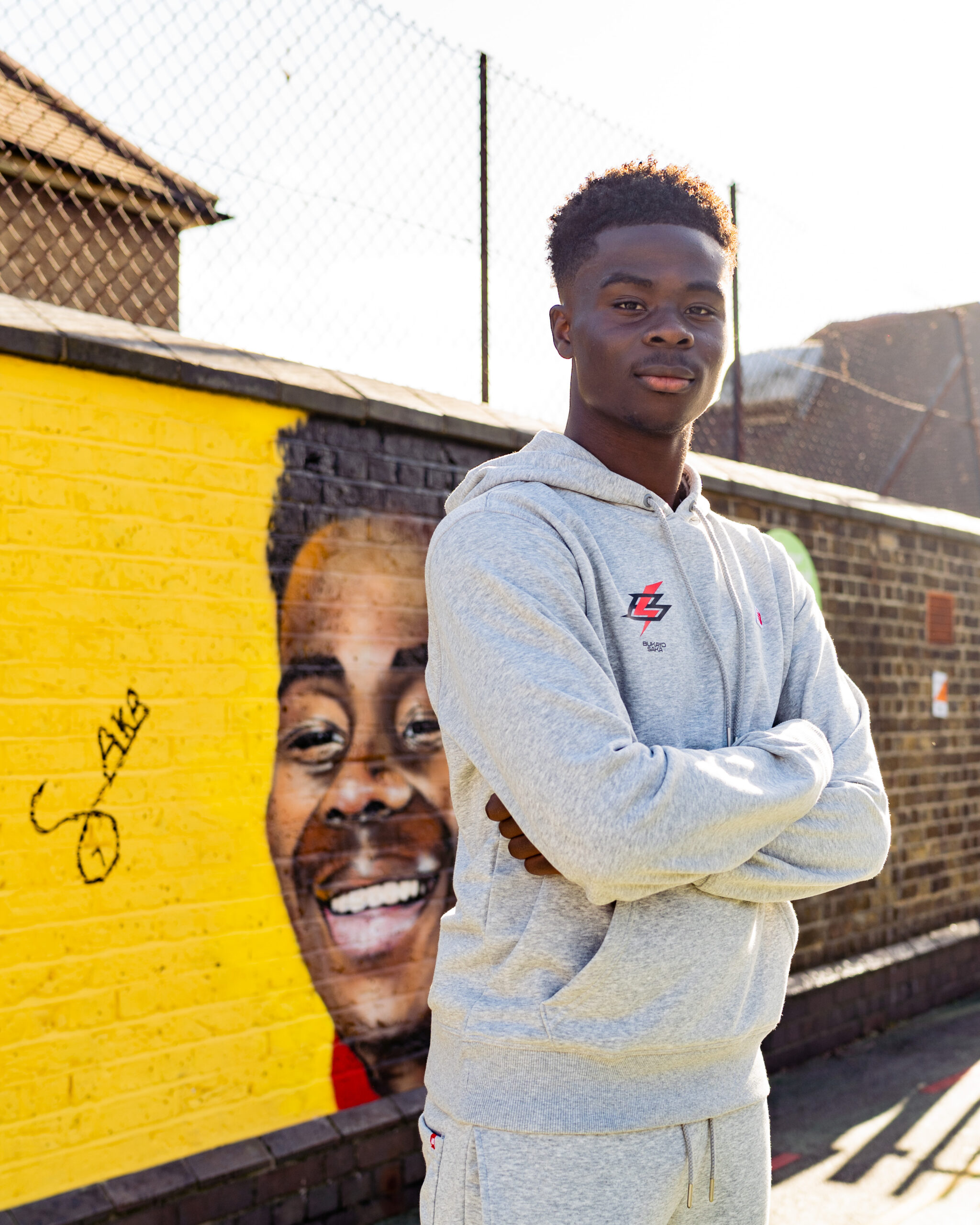 Bukayo Saka former pupil of The Edward Betham School makes a return visit