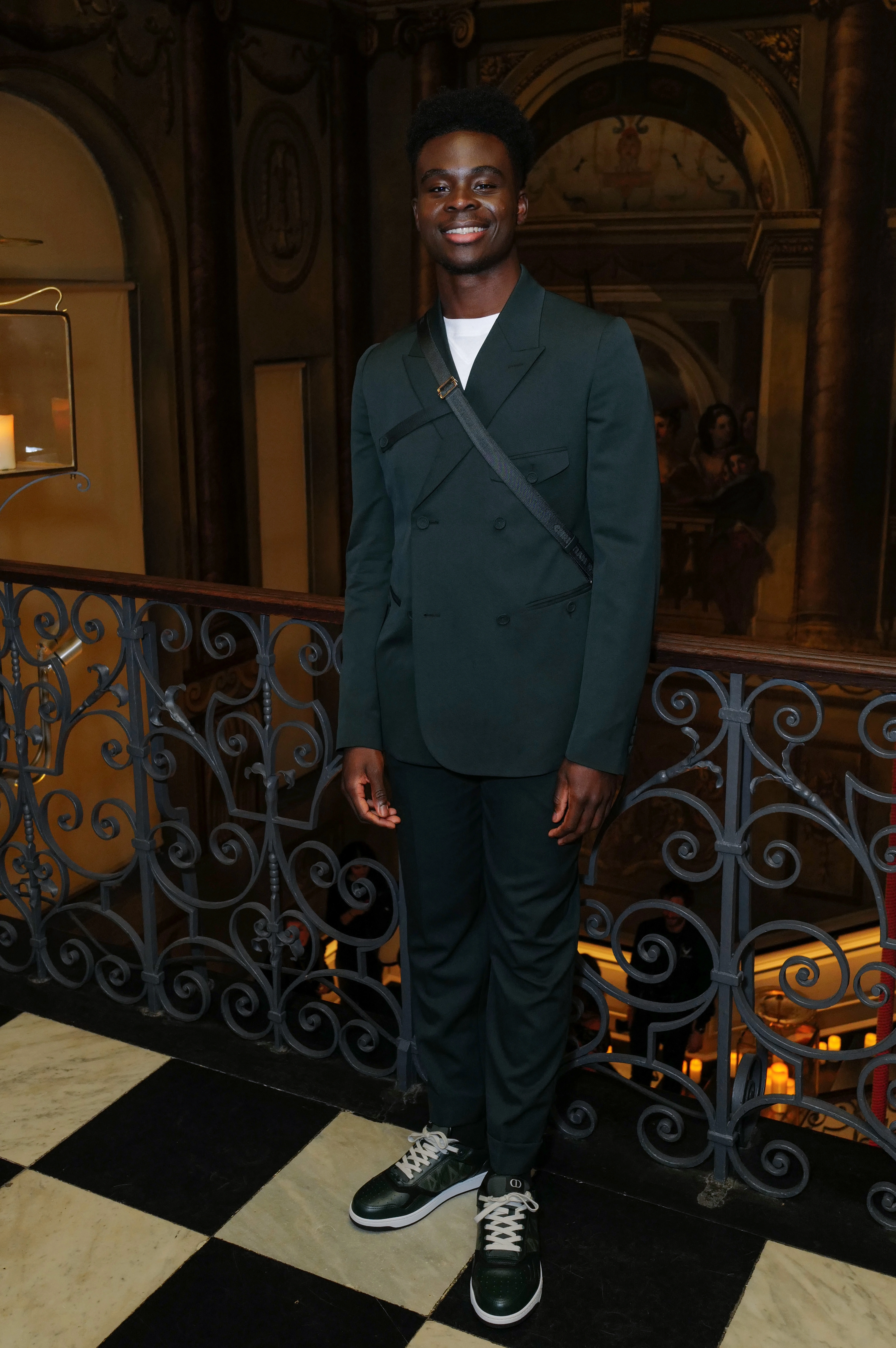 Bukayo Saka looks dapper as Arsenal star rubs shoulders with celebs at Dior’s star-studded Kensington Palace party