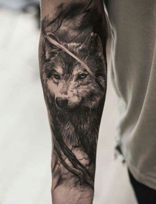 What is the meaning of the wolf tattoo?