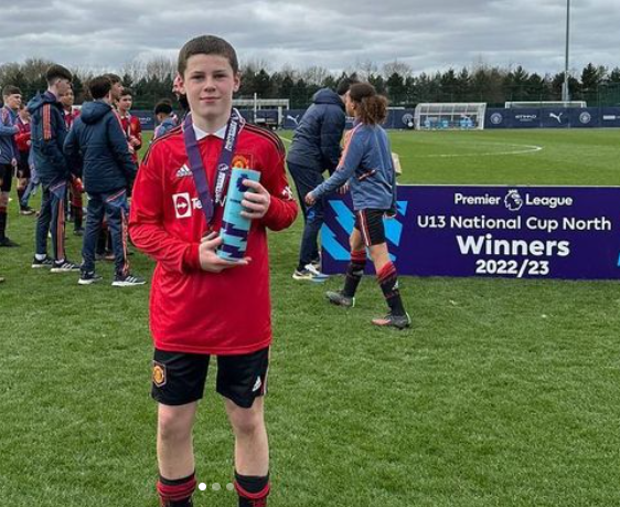 Like father, like son! Kai Rooney follows in the footsteps of father Wayne to help Man Utd destroy Man City