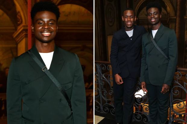 Bukayo Saka looks dapper as Arsenal star rubs shoulders with celebs at Dior’s star-studded Kensington Palace party