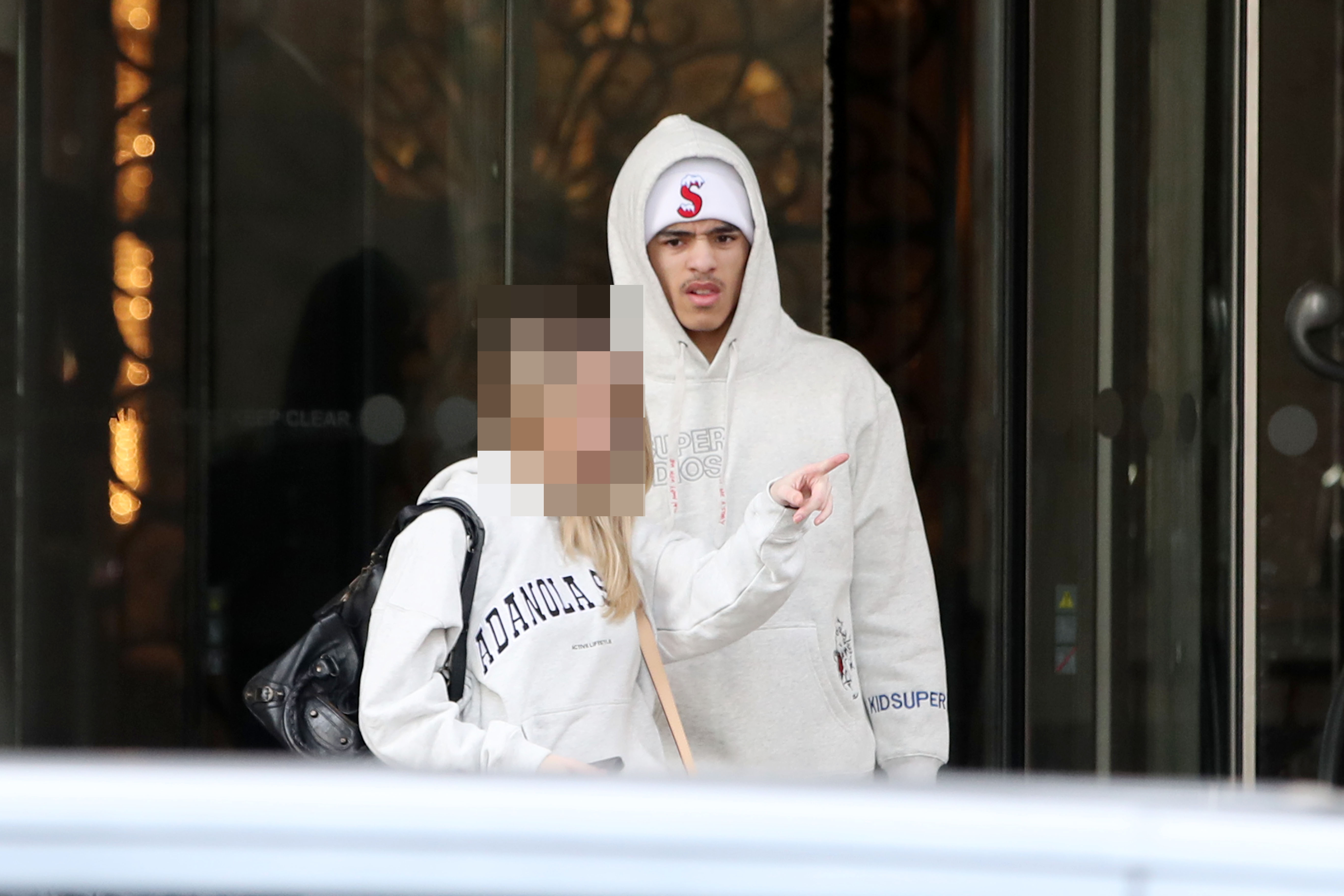 The couple were pictured at the five-star Langham Hotel, central London