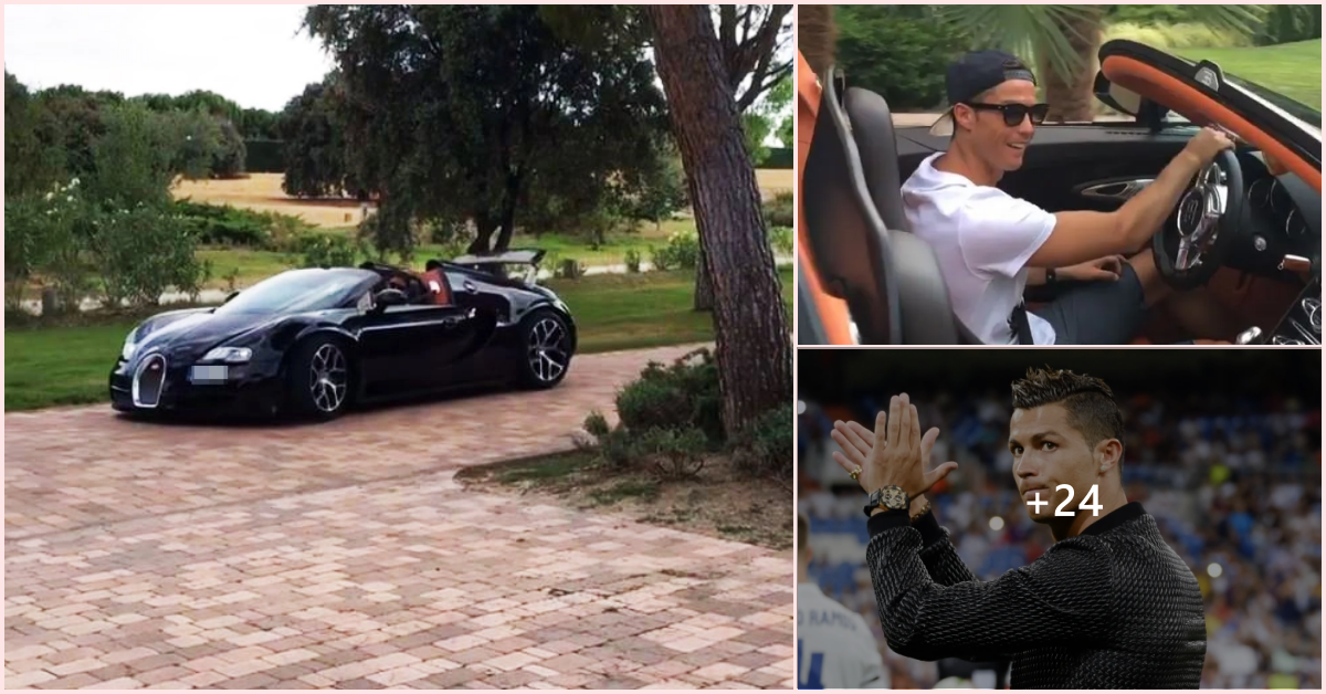 Cristiano Ronaldo displays the amazing Bugatti Veyron he paid £1.7 ...