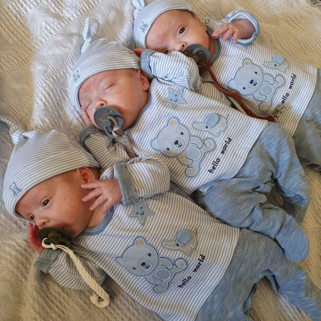 26-year-old mother miraculously gives birth to identical triplets despite odds of "200 million to one."