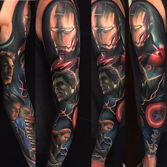 Top 100+ Marvel Tattoo Ideas [2023 Inspiration Guide] – exploretheworls.com