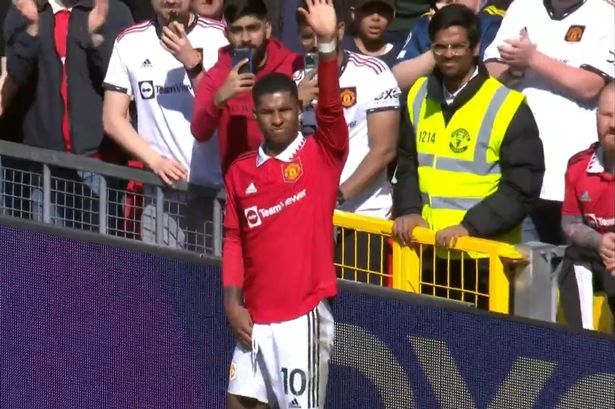 Rashford pulled up with an apparent groin injury