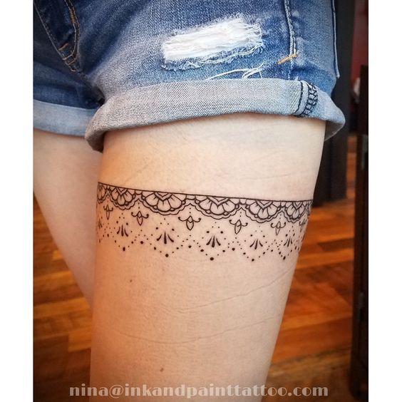 60+ Stunning Lace Tattoo Ideas for a Feminine and Fashionable Look - mysteriousevent.com