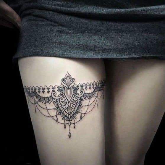 60+ Stunning Lace Tattoo Ideas for a Feminine and Fashionable Look - mysteriousevent.com