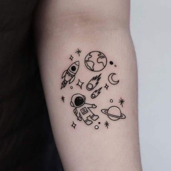 58 Cosmic Tattoo Ideas For Astronomy Lovers - mysteriousevent.com