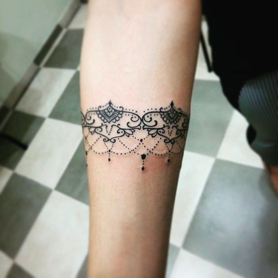 60+ Stunning Lace Tattoo Ideas for a Feminine and Fashionable Look - mysteriousevent.com