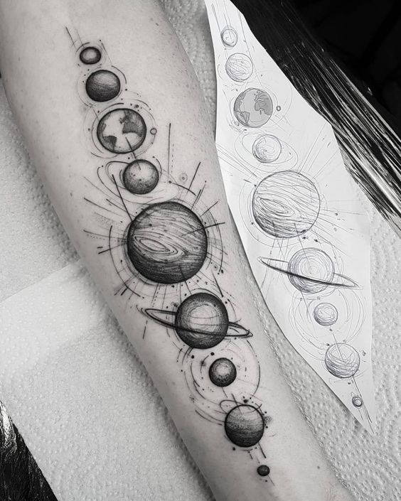 58 Cosmic Tattoo Ideas For Astronomy Lovers - mysteriousevent.com