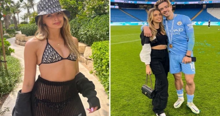 Jack Grealish's girlfriend Sasha Attwood soaks up the Cannes sunshine in a lilac bikini