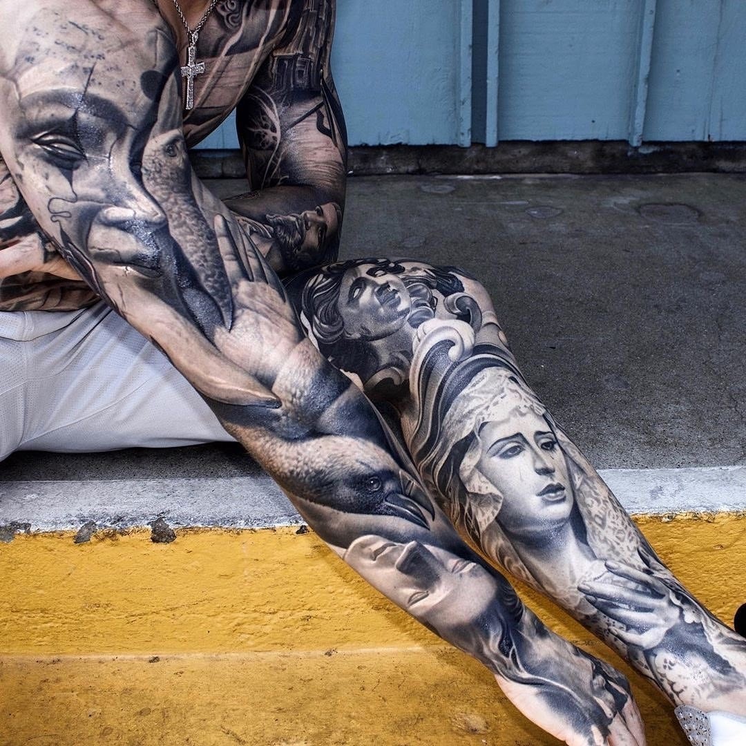 Cool tattoos on various parts of the body