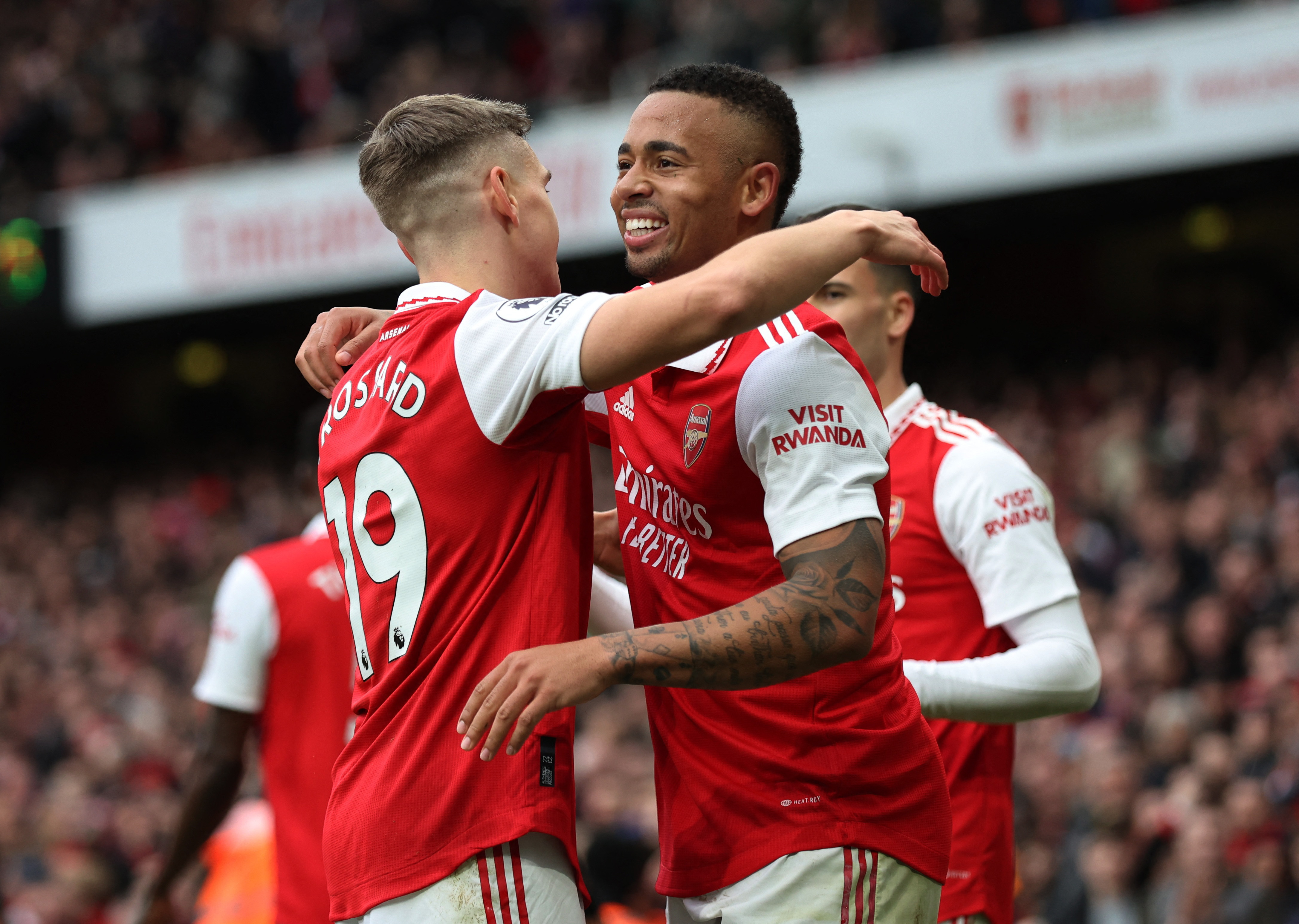 Gabriel Jesus bags first Gunners goals since October as Arteta’s side restore gap to Man City