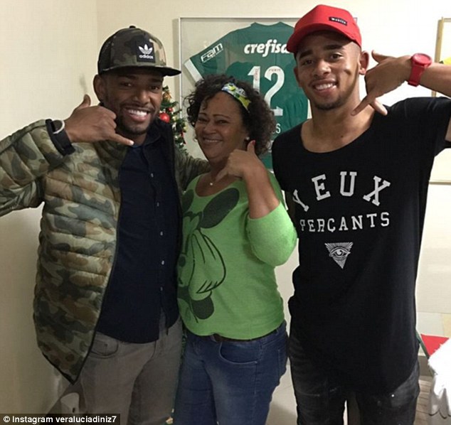 My mother is my warrior... she is the boss': Premier League's Brazilian wonderkid Gabriel Jesus, 19, 'still gets pocket money from his mum' who insists on controlling his salary