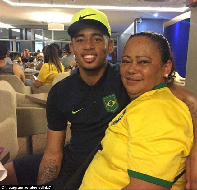 My mother is my warrior... she is the boss': Premier League's Brazilian wonderkid Gabriel Jesus, 19, 'still gets pocket money from his mum' who insists on controlling his salary