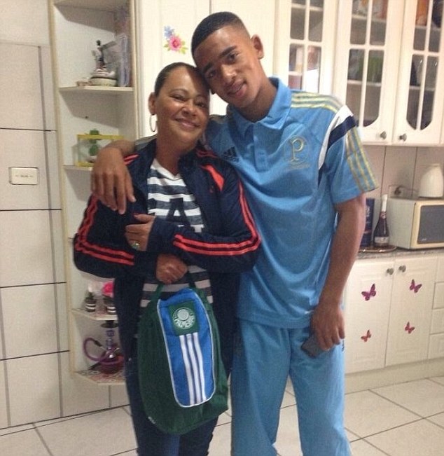 My mother is my warrior... she is the boss': Premier League's Brazilian wonderkid Gabriel Jesus, 19, 'still gets pocket money from his mum' who insists on controlling his salary