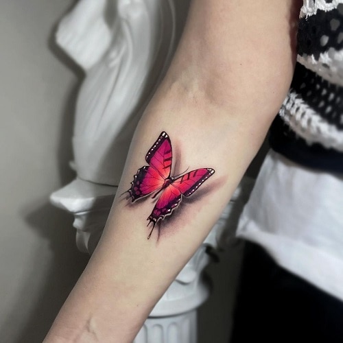 3d butterflies tattoo