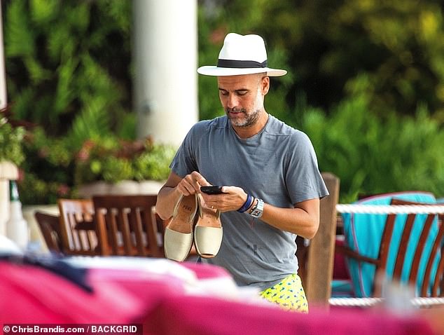 Man City boss Pep Guardiola, 51, enjoys a luxury family holiday on the Caribbean island of Barbados