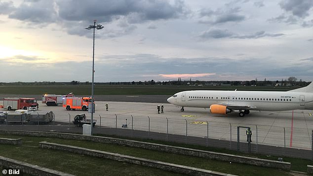 The plane caught fire shortly before it was due to take-off to take the players back to England