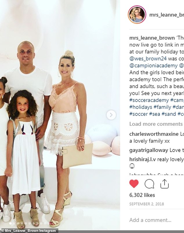 Leanne and Wes pictured with their three daughters Halle, Lilia, and Lola in 2019
