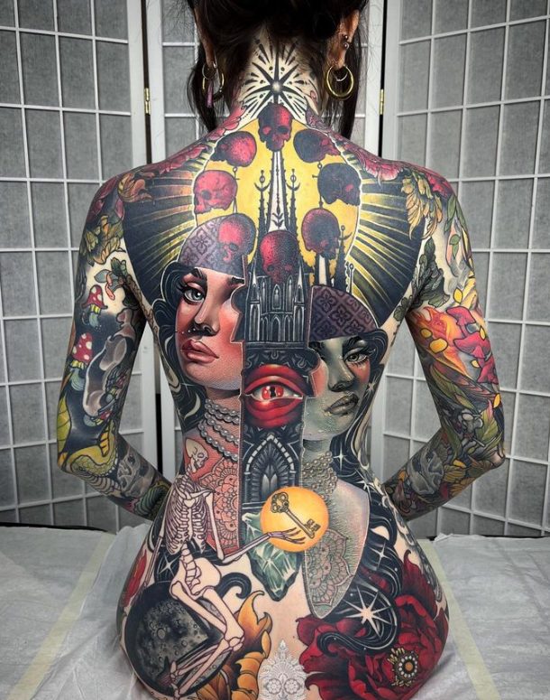 Unveiling the Masterpiece of Tattoo Artist Kat Abdy: Awe-Inspiring Intricate and Imaginative Designs.