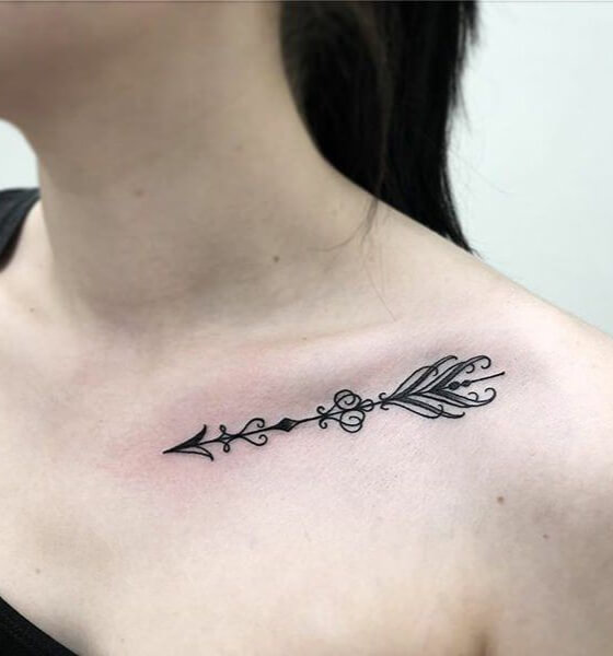 55 Attractive Collar Bone Tattoos Designs For Women 2023 - mysteriousevent.com