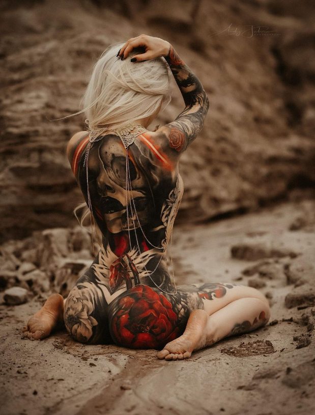 Unleashing The Power Of Body Art: Celebrating The Beauty And Empowerment Of Tattoo Model And Artist Jana Melod Miller.