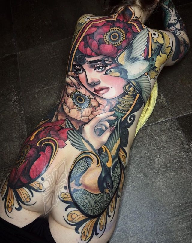 Unleashing The Creative Vision Of Tattoo Artist Kat Abdy: A Master Of Intricate And Imaginative Designs.