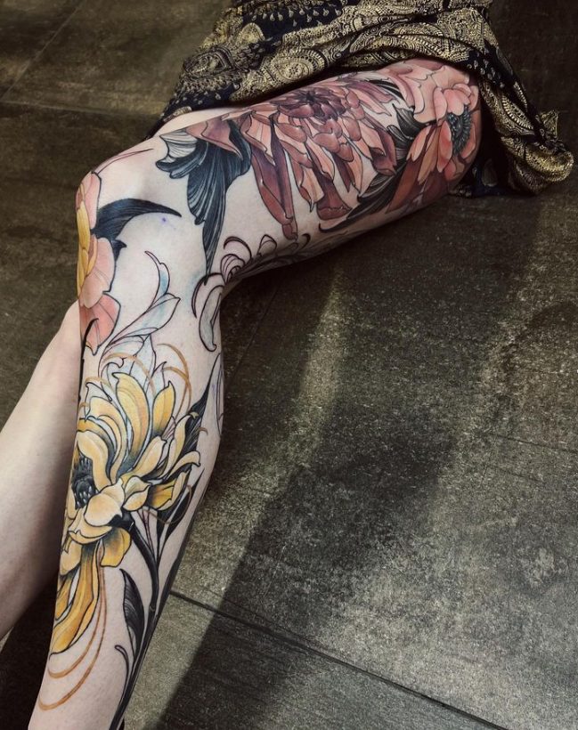 Unleashing The Creative Vision Of Tattoo Artist Kat Abdy: A Master Of Intricate And Imaginative Designs.