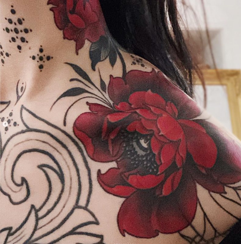 Unleashing The Creative Vision Of Tattoo Artist Kat Abdy: A Master Of Intricate And Imaginative Designs.