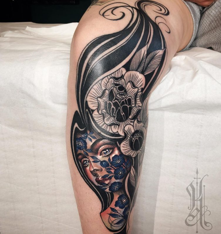 Unleashing The Creative Vision Of Tattoo Artist Kat Abdy: A Master Of Intricate And Imaginative Designs.