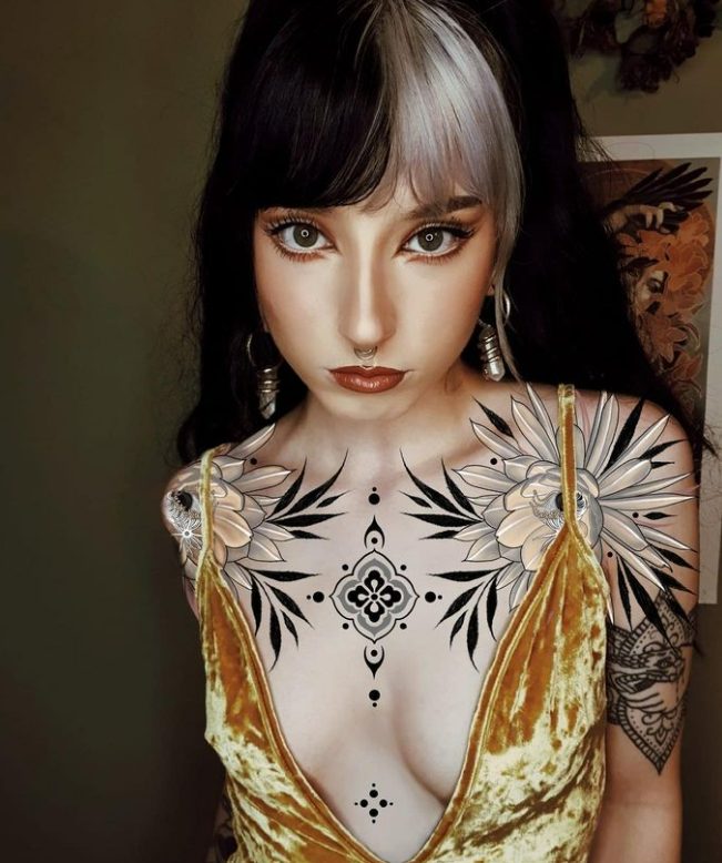 Unleashing The Creative Vision Of Tattoo Artist Kat Abdy: A Master Of Intricate And Imaginative Designs.