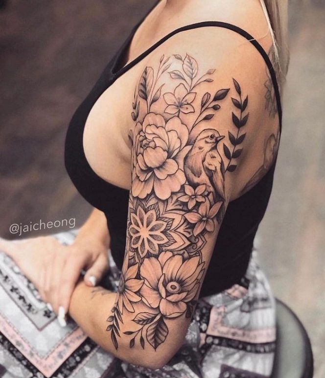 Experience The Captivating And Innovative Tattoo Art Of Jai Cheong: A Master Of Bold And Graphic Designs Infused With Nature, Geometry, And Surrealism.