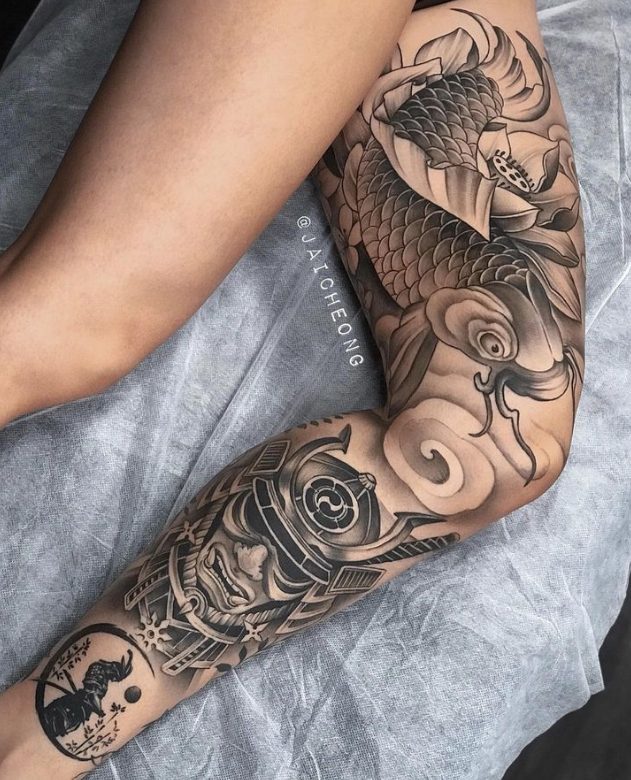 Experience The Captivating And Innovative Tattoo Art Of Jai Cheong: A Master Of Bold And Graphic Designs Infused With Nature, Geometry, And Surrealism.