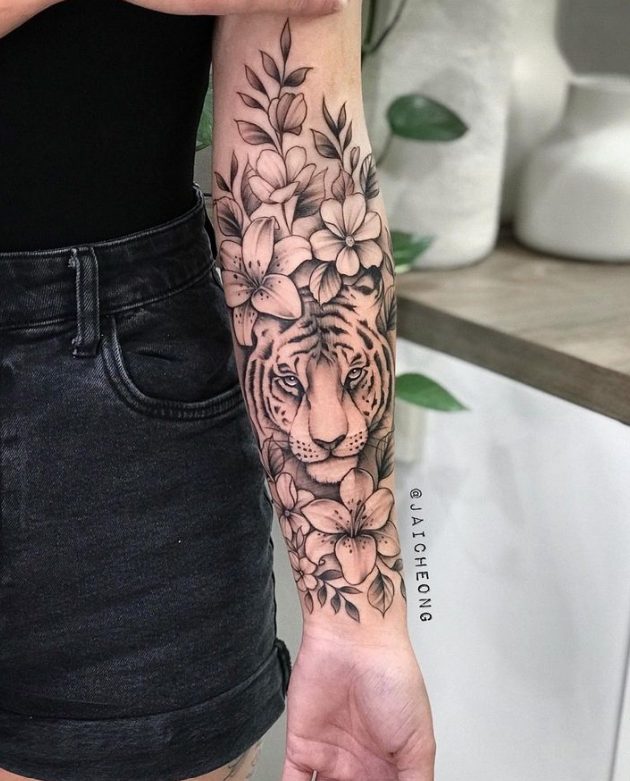 Experience The Captivating And Innovative Tattoo Art Of Jai Cheong: A Master Of Bold And Graphic Designs Infused With Nature, Geometry, And Surrealism.